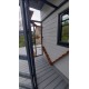 8ft long x 3ft wide x 7.5" tall Catio / Cat lean to Painted Grey